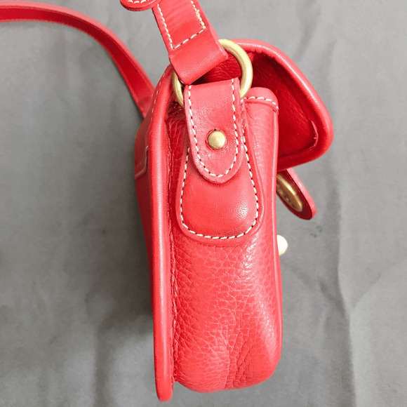 RARE Vintage Coach Sheridan Red Pebble Leather Durham Mini Bag 4211 - Picture 7 of 10